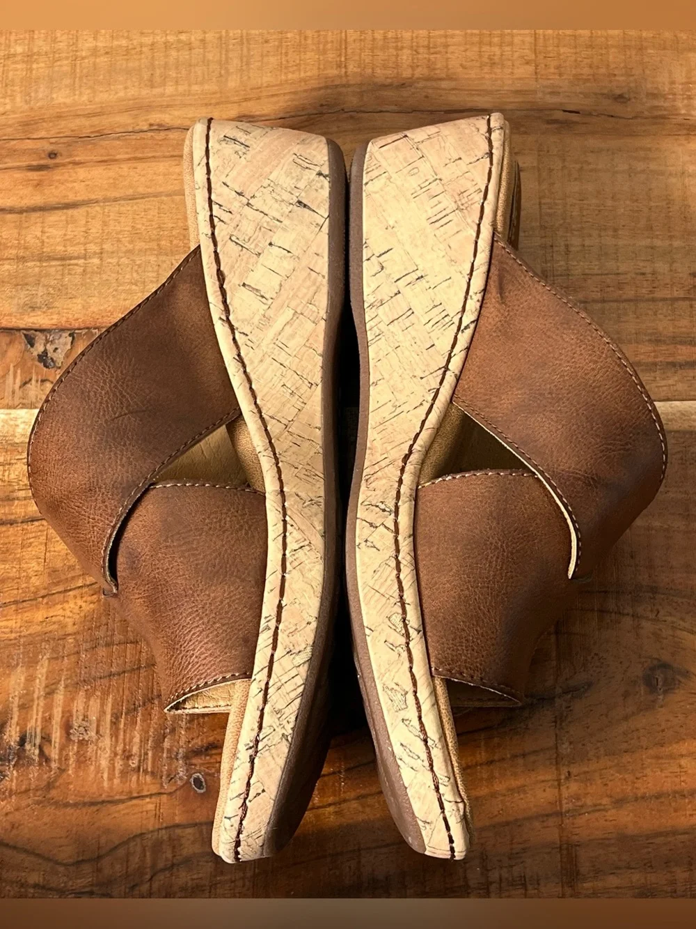 BOC Size 8 Brown Wedge Sandals