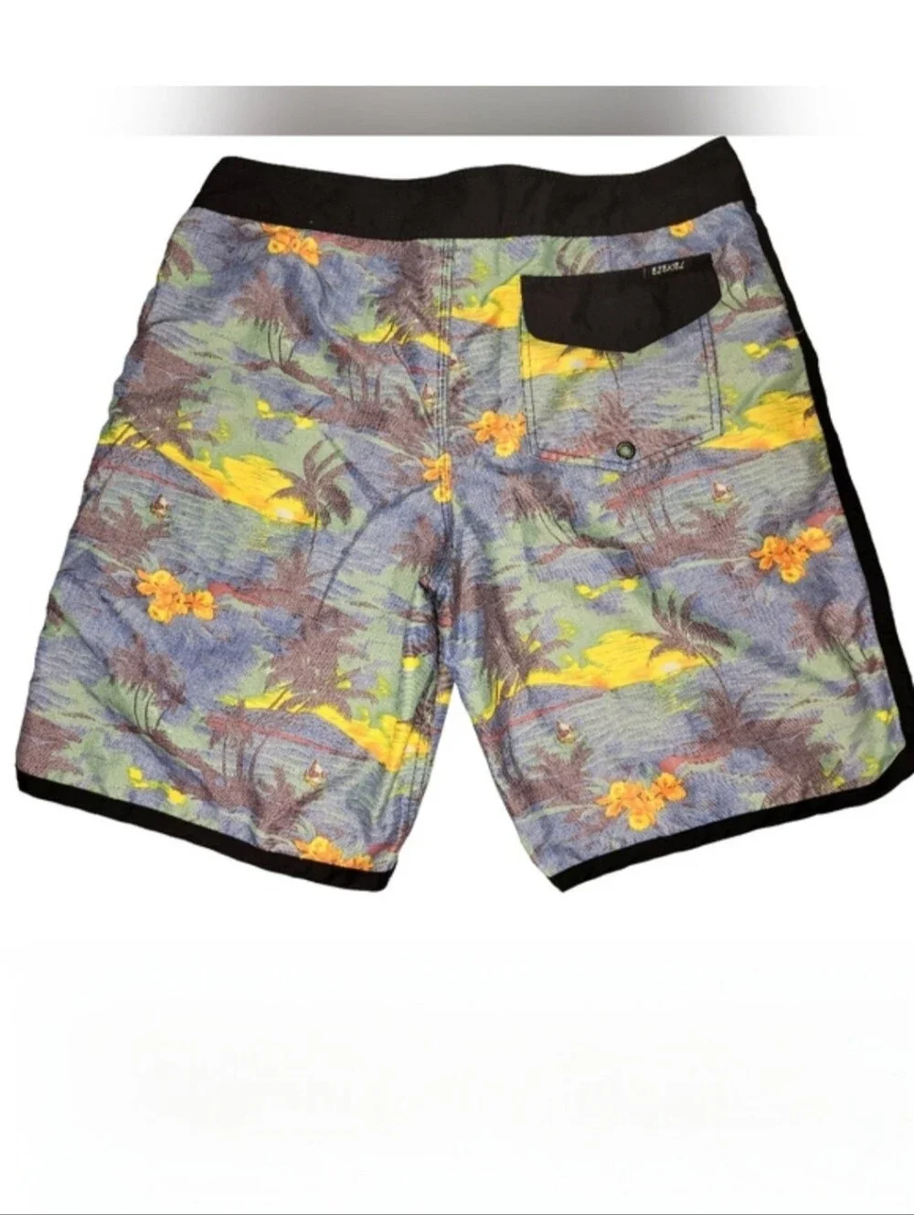 Ezekiel Men's Tropical Print Board Shorts/Swim Trunks (Unlined) Size 33