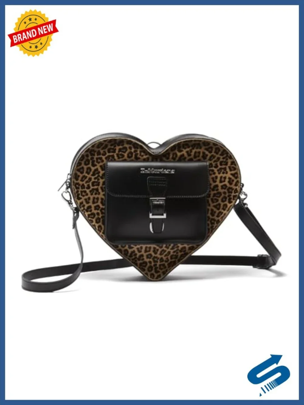 Heart Shaped Backpack - PU Coated Leather, Crossbody Convertible