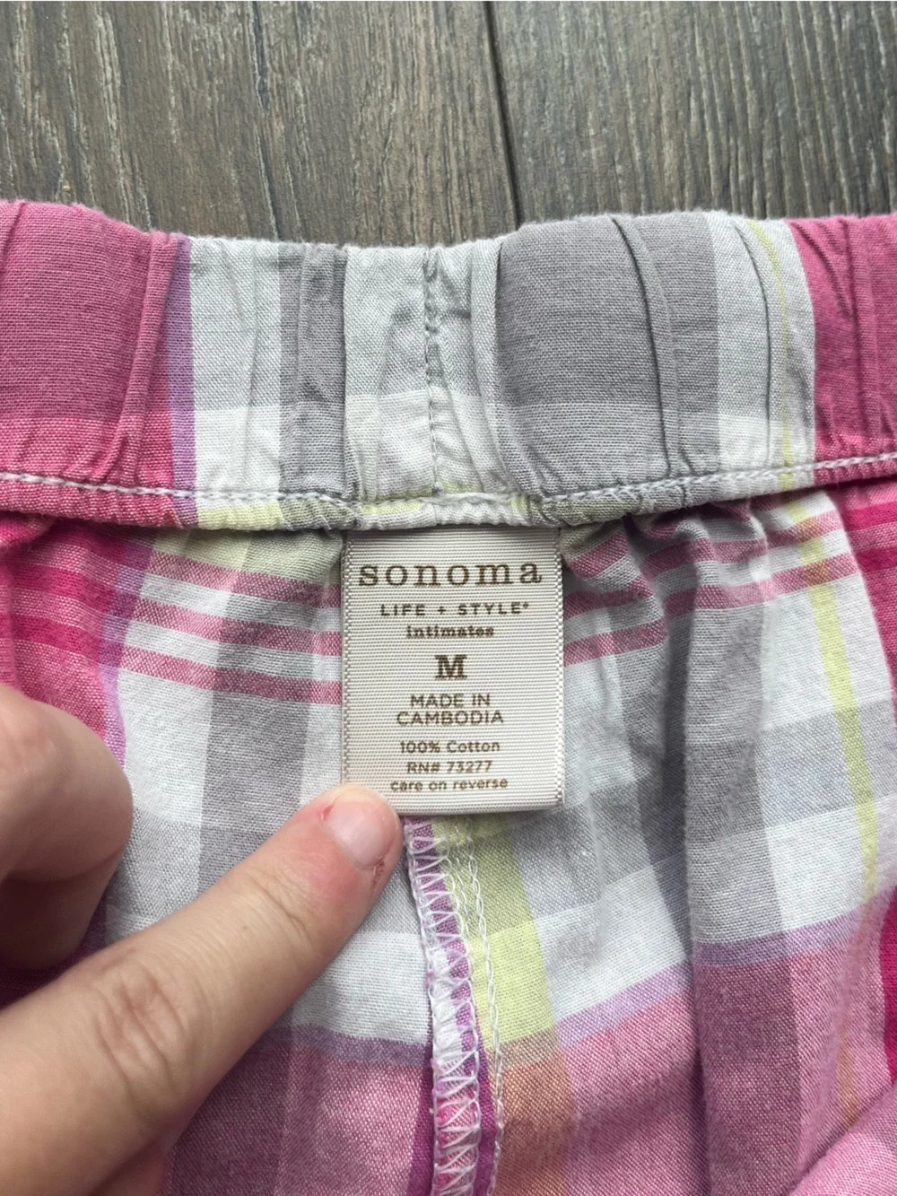 Sonoma slightly but plaid