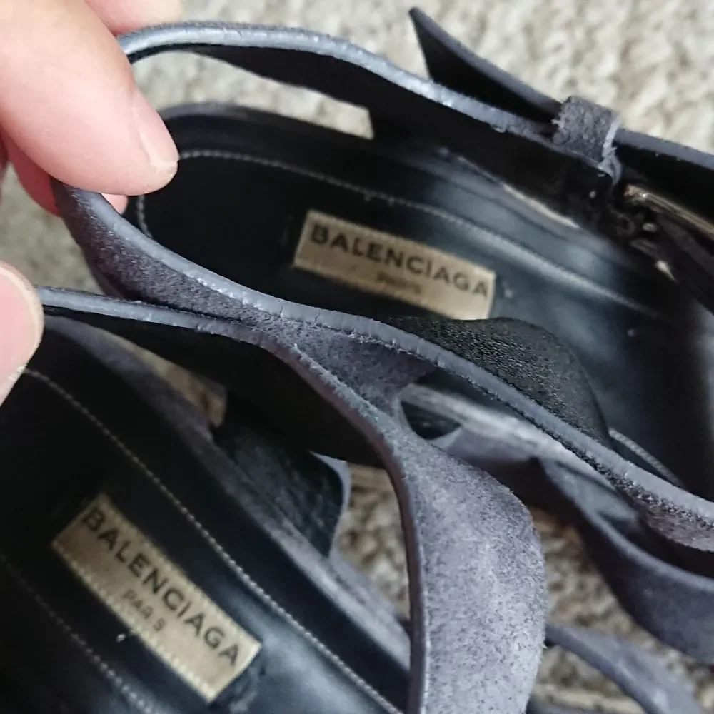 Balenciaga grey suede