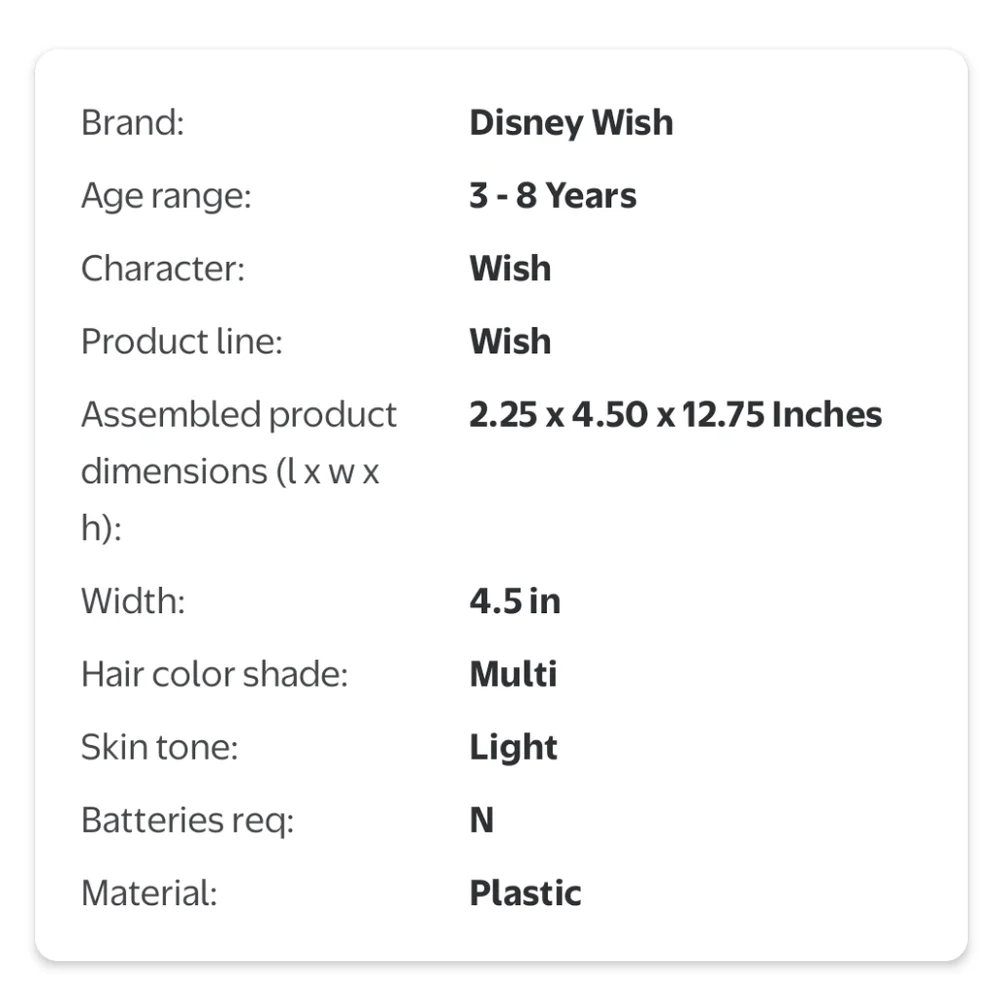 Disney doll wearing
