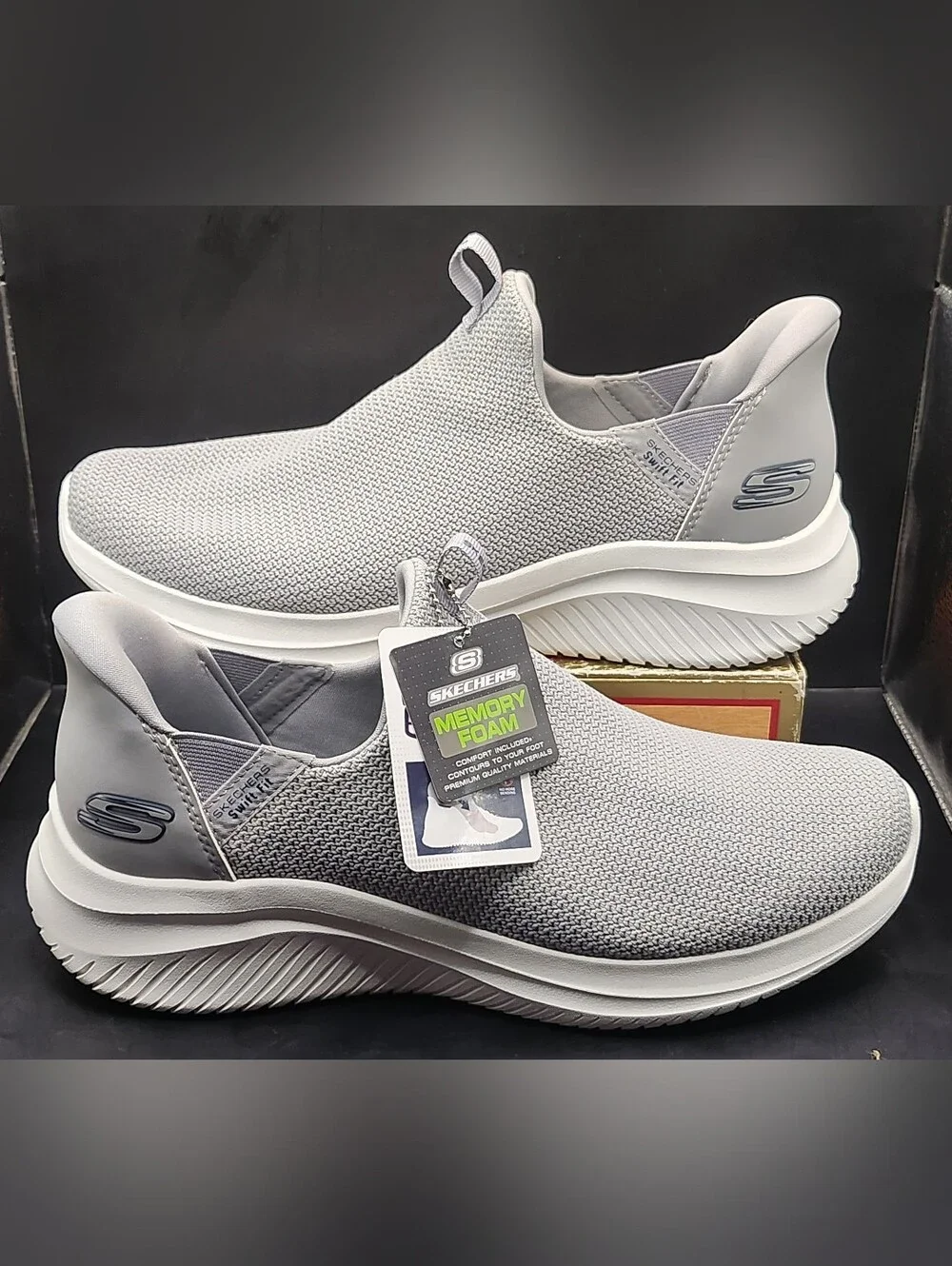 Skechers Hands Free Slip-ins Ultra Flex 3.0 Smooth Step sneakers in gray Size 10