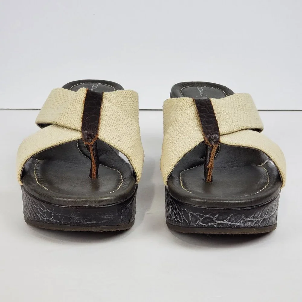 Donald J Pliner Shina Slip-On Slide-On Platform Wedge Sandals Size 8M