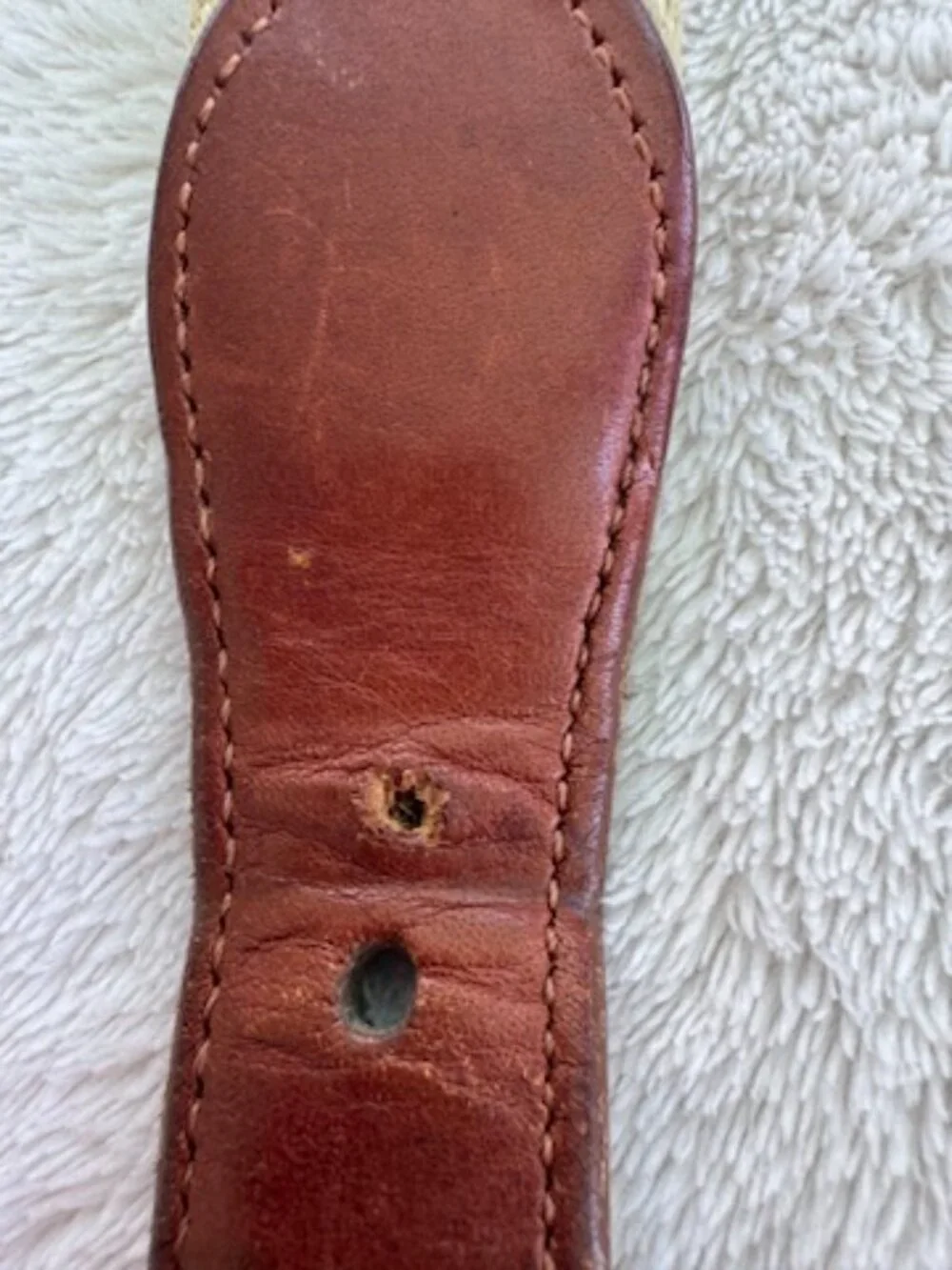 Coach Men's Belt Canvas Leather Brass Vintage Size 40