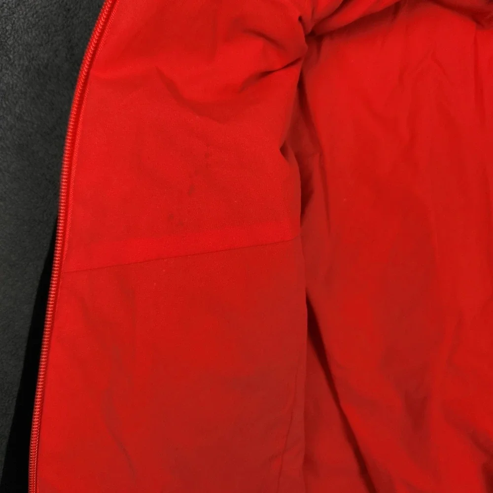 Spyder Superlite Jacket Kids Medium 10/12‎ Black Red Hooded Full Zip Lightweight