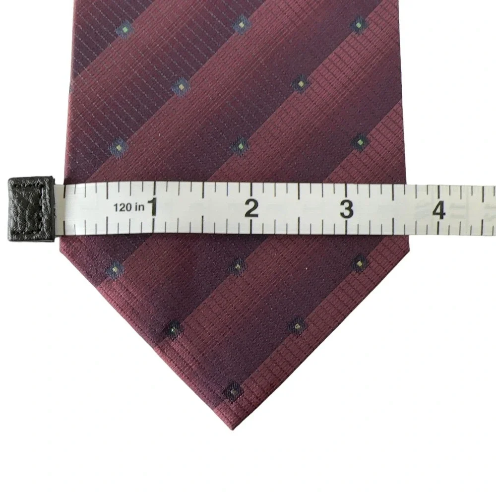 Rykiel Homme Mens Silk Tie 56‎ x 3.75 Burgundy Textured Designer French Luxury