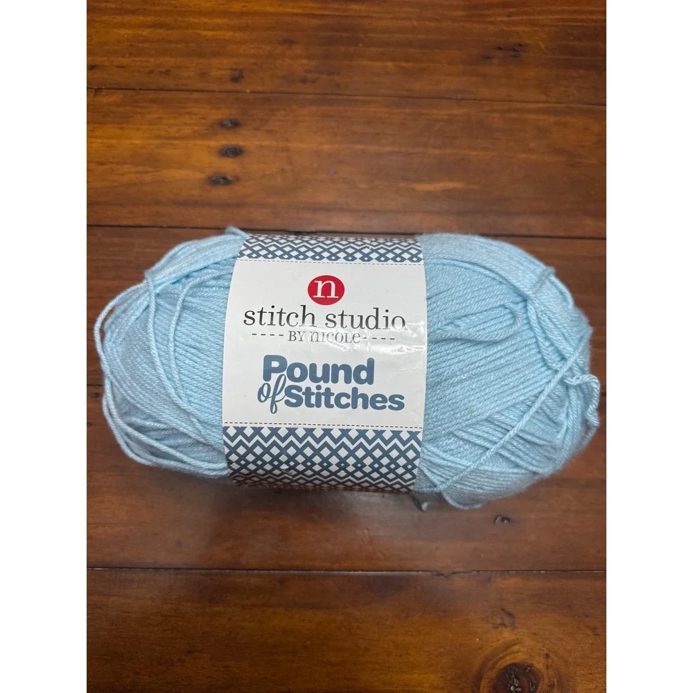 Stitch Studio by Nicole Pound of Stitches Bright Blue Acrylic YarnWeight 1013 Yd