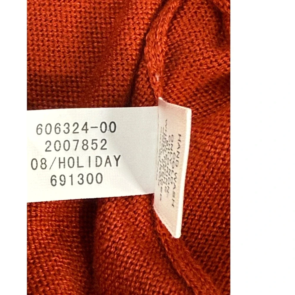 Banana Republic Mens Burnt Orange Silk Cashmere Sweater Size XL Preppy Old Money