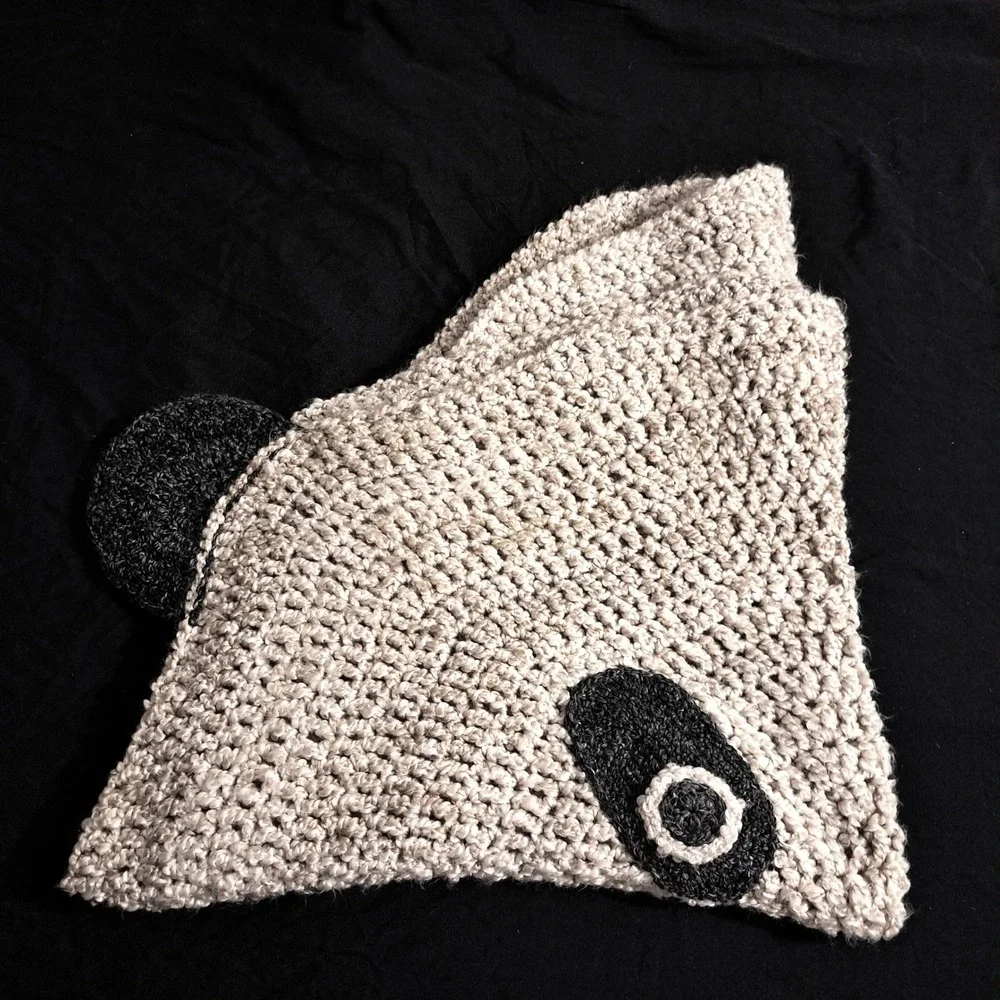 Handmade crochet panda
