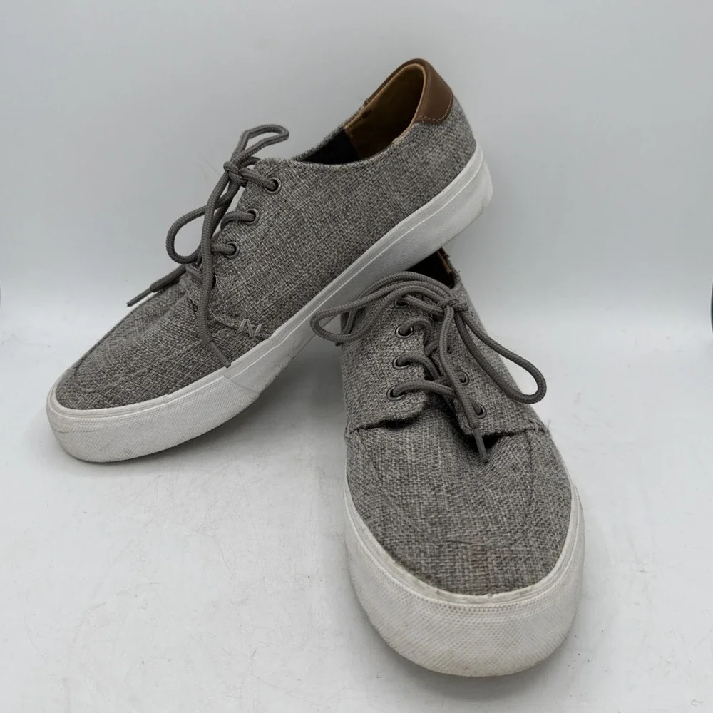 Men's Crevo Casual‎ Shoes Alec Lace Up Canvas Low Top Boat Sneakers Size 8