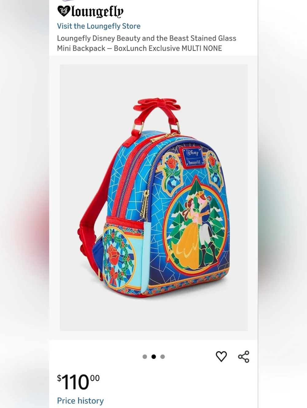Loungefly vibrant backpack