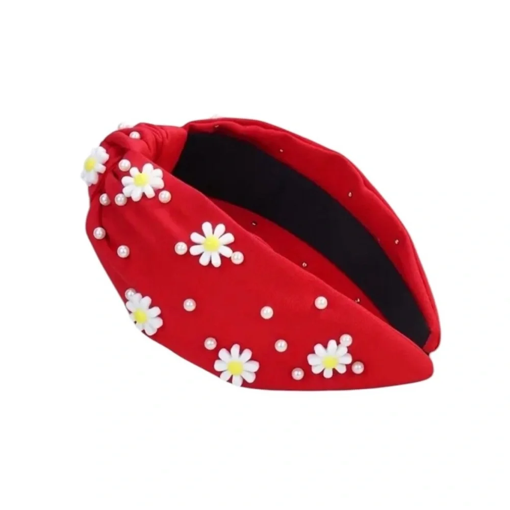 Red Daisy Headband
