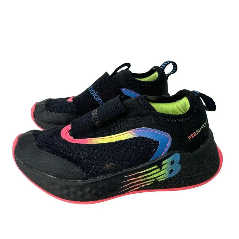 New Balance Fresh Foam Fast V2 Running Shoes Sneakers Slip On‎ Black Kids Size 8