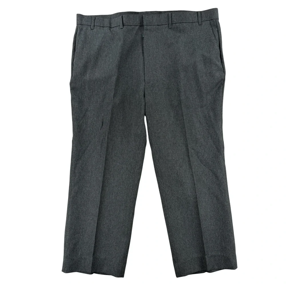 Levis Action Slacks Pants Mens 46x32 (46x27)‎ Gray Flat Front Dress Slacks