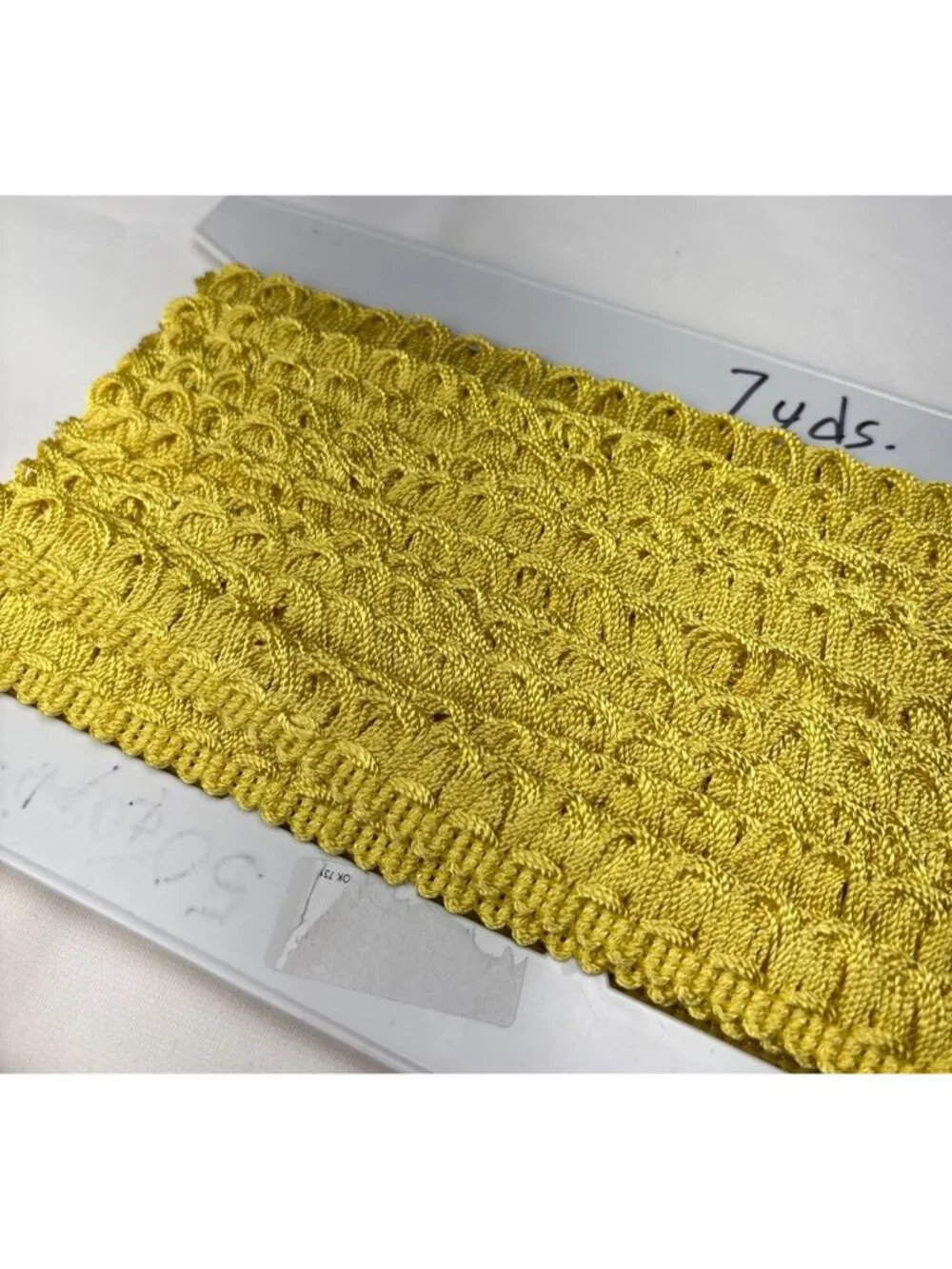 Yellow Braided Loop Trim 7 yards Decorative Ribbon Craft Supplies