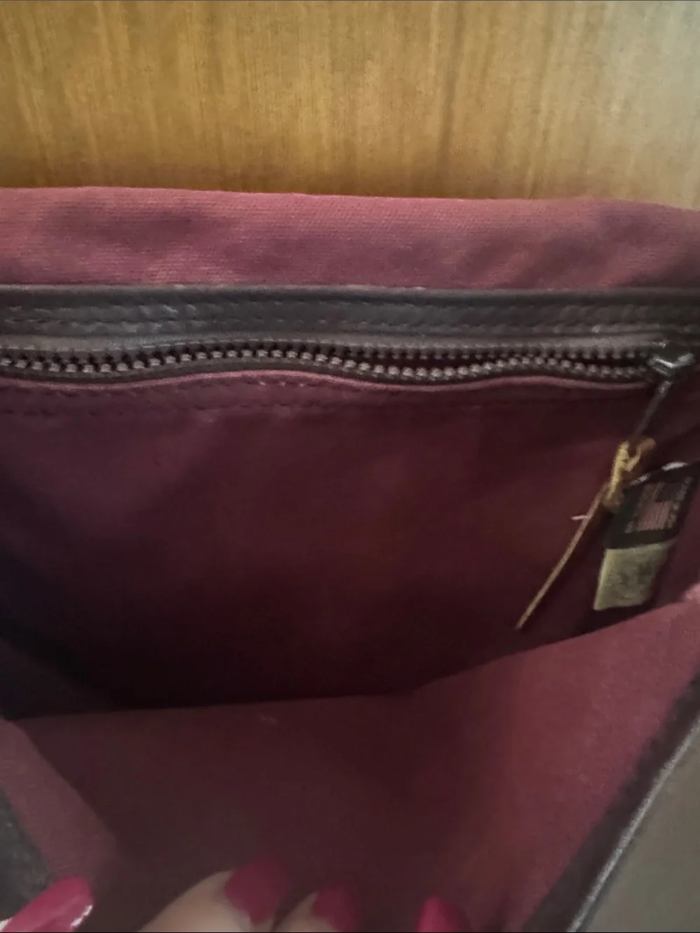 Duluth Trading Co leather front