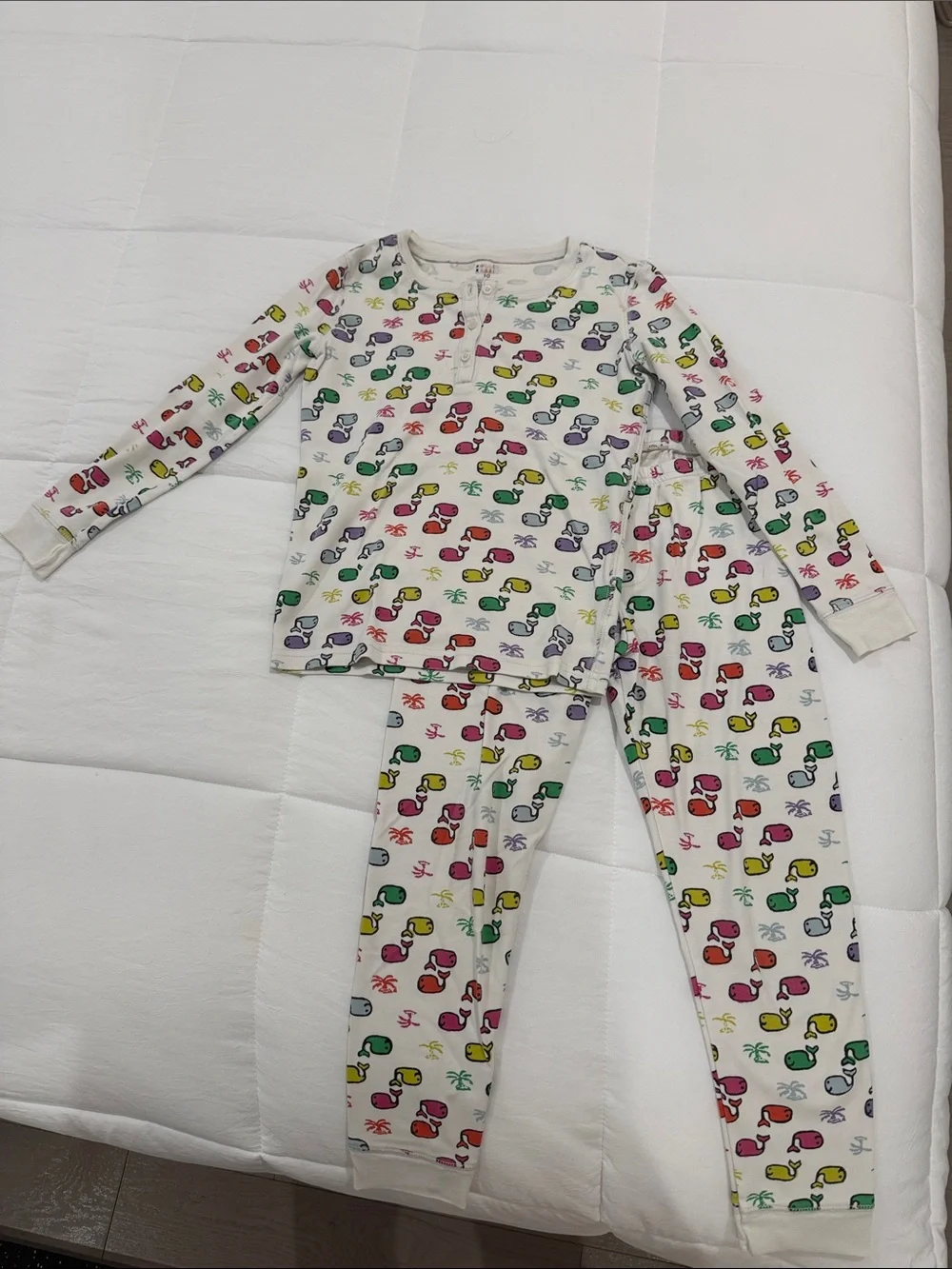 Kids Rainbow Whale Roller Rabbit Pajama Set size 10