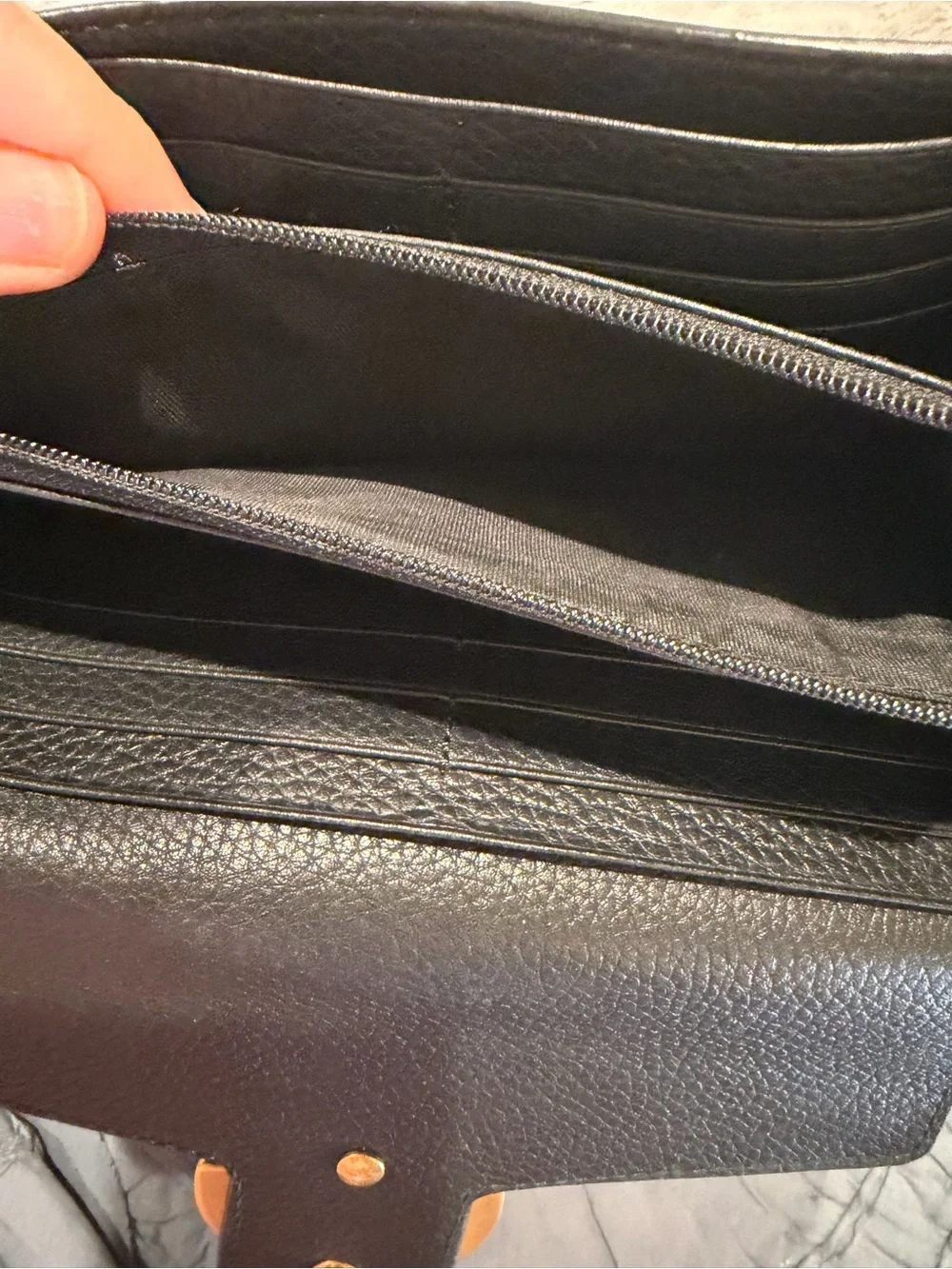 Gucci black leather
