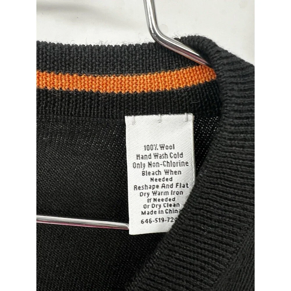 Men’s Jack Spade Bleecker Street New York Pullover Sweater Size XL black wool