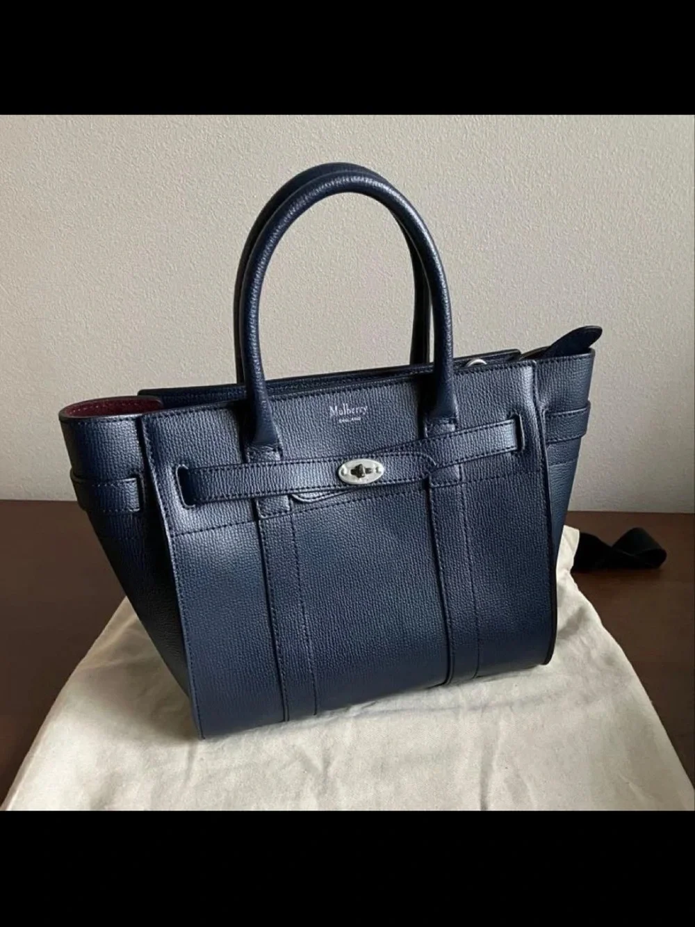 Mulberry navy leather