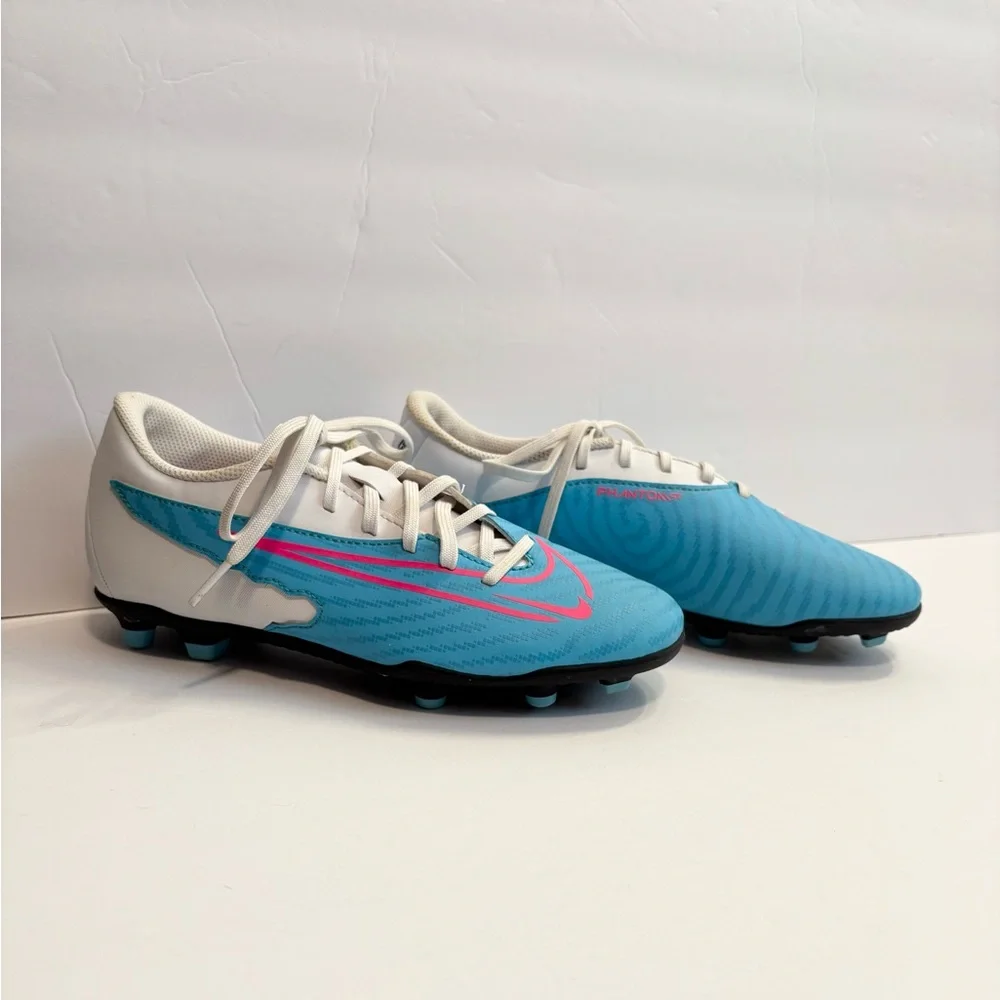 Nike Phantom GX Club Soccer Cleats Blue/Pink Men’s Size 5.5‎ Women’s 7, 7.5