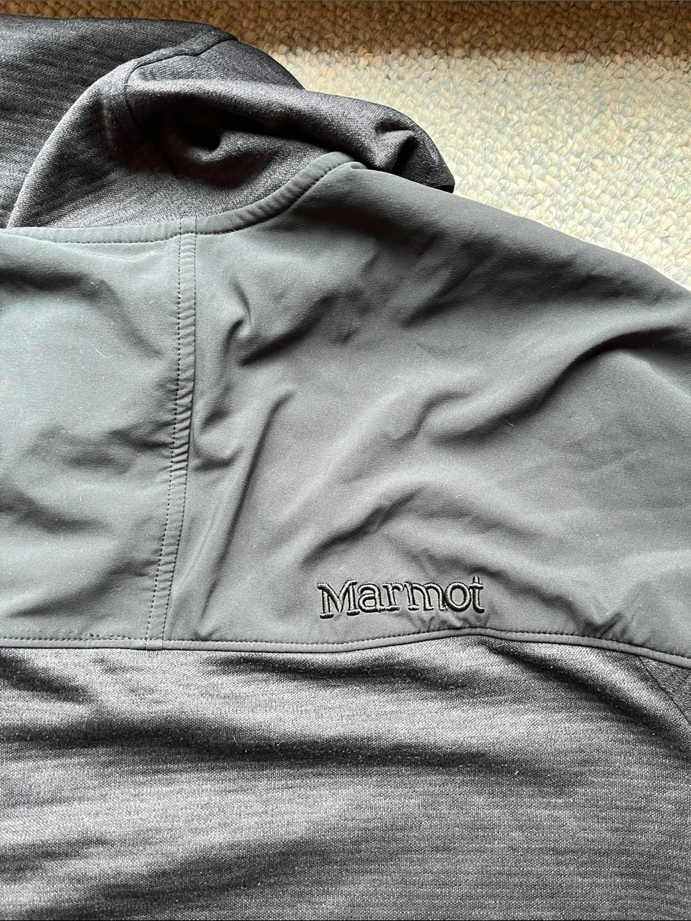 Marmot Black Men's Hooded Zip Jacket size large