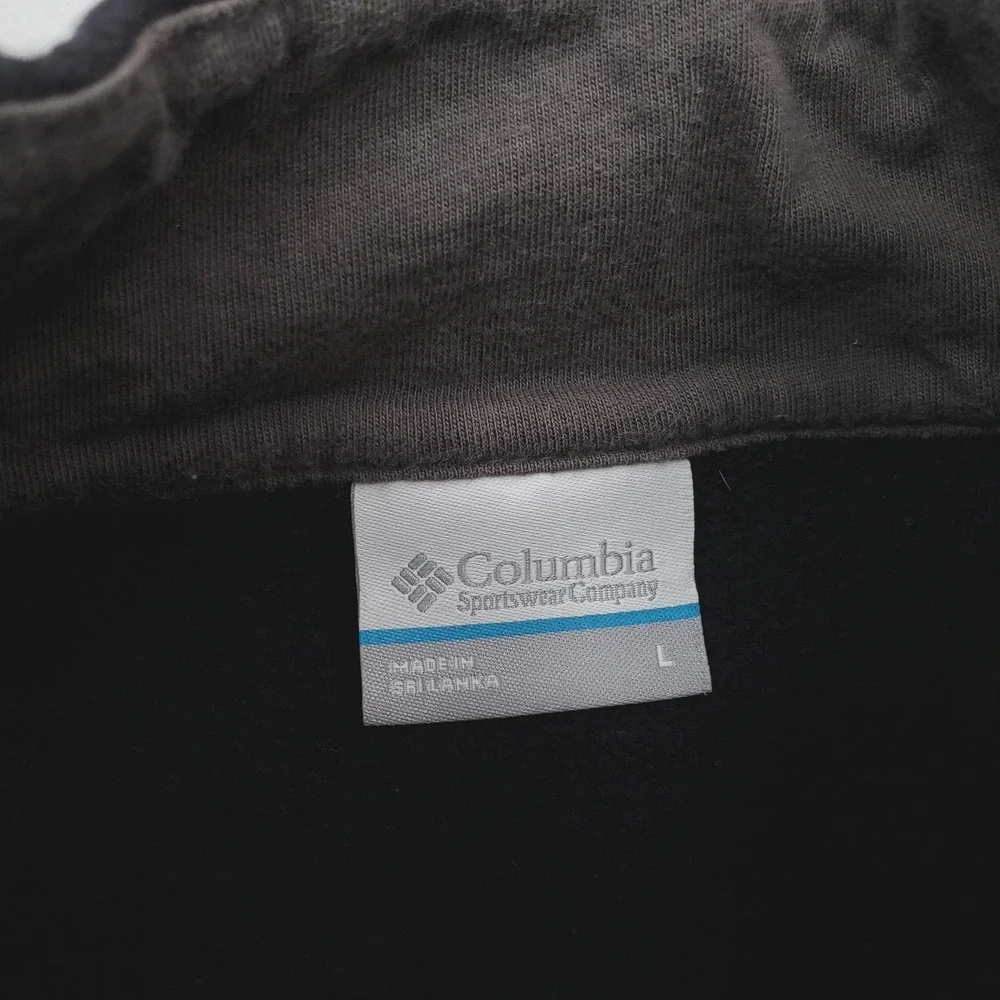 Columbia Quarter Zip Sweatshirt Mens Large Black Fleece Mock Neck Pullover