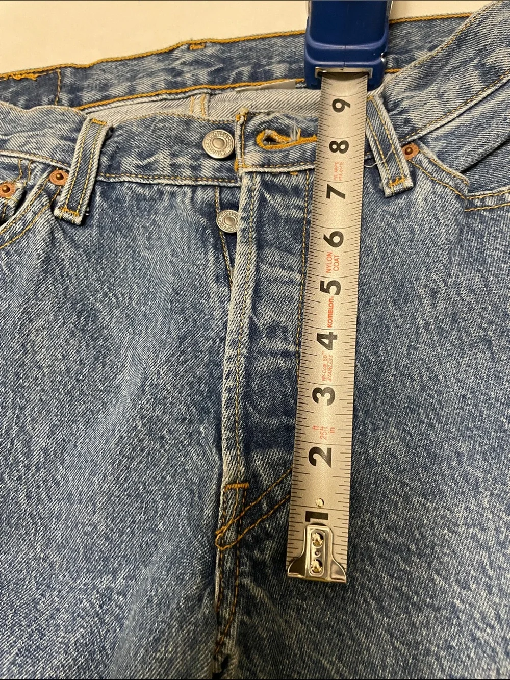 Men’s EUC 501 LEVI’S Sz 30/32 Original Riveted Jeans Blu Denim Wash 2 Horse Logo