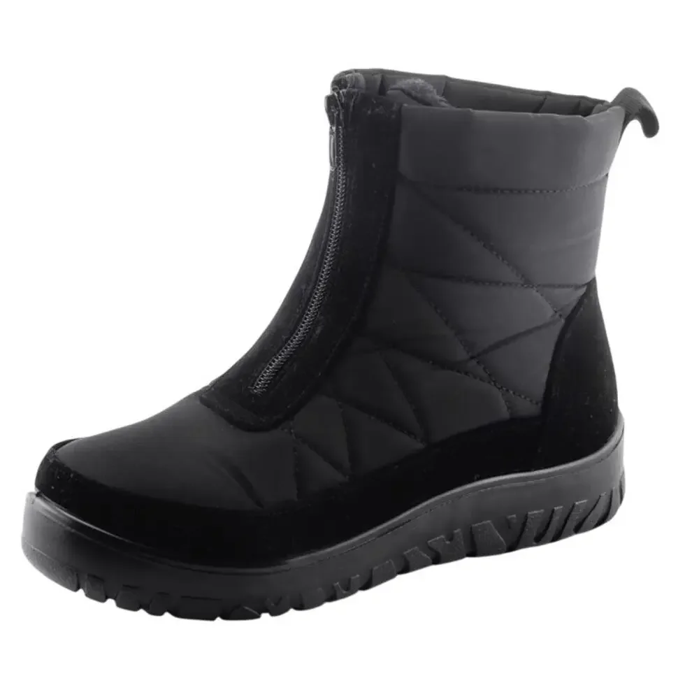 Flexus Spring Step Womens Lake Effect Snow Boots US 5.5-6 Black Waterproof NIB