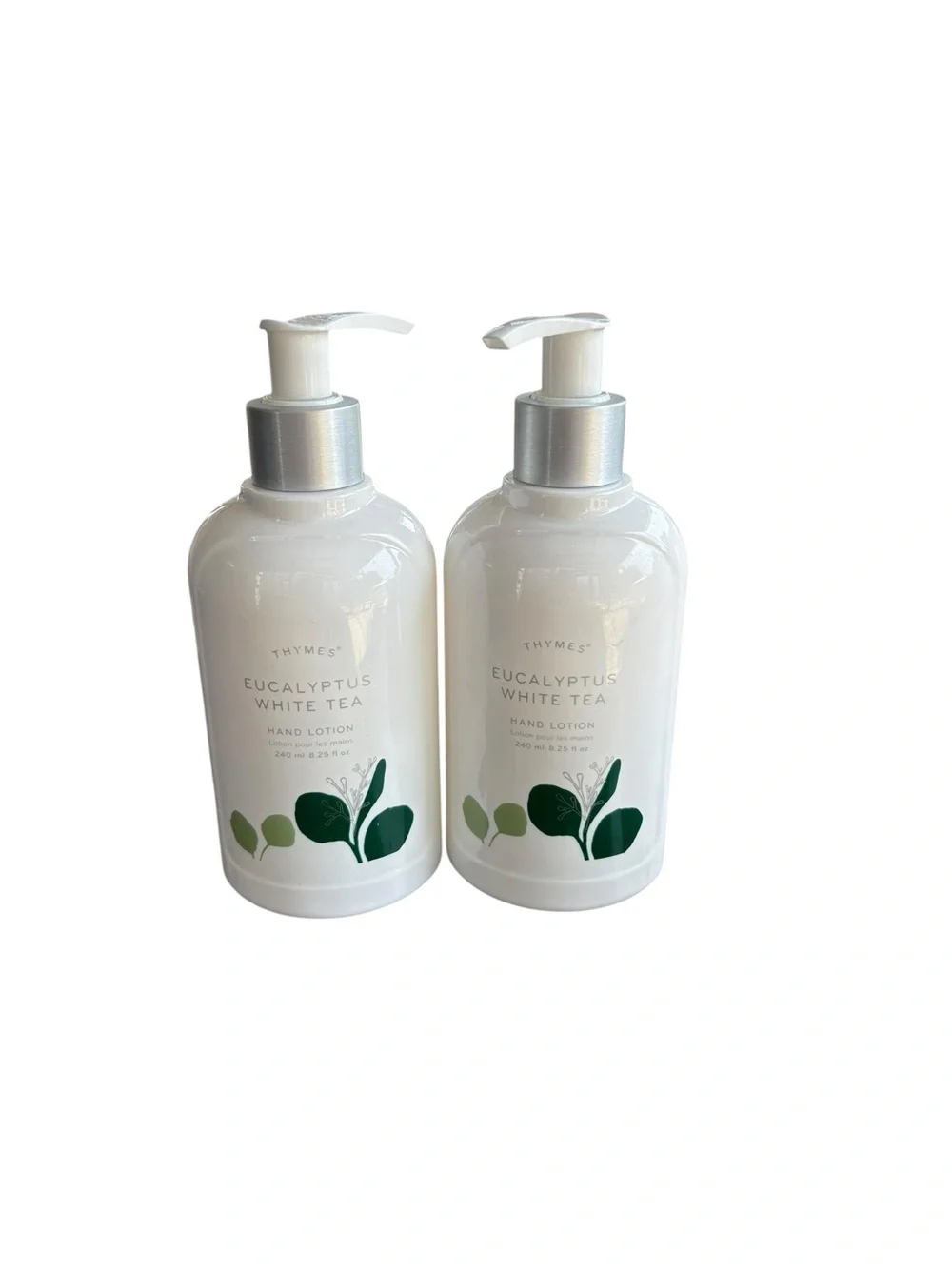 2 Pack Thymes Eucalyptus White Tea Hand Lotion 8.25 Oz New