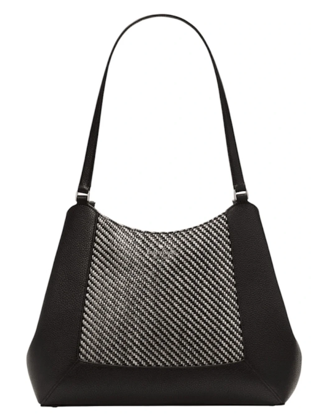 Kate Spade New York Lena Straw Triple Compartment Shoulder Bag - Natural/Pebbled