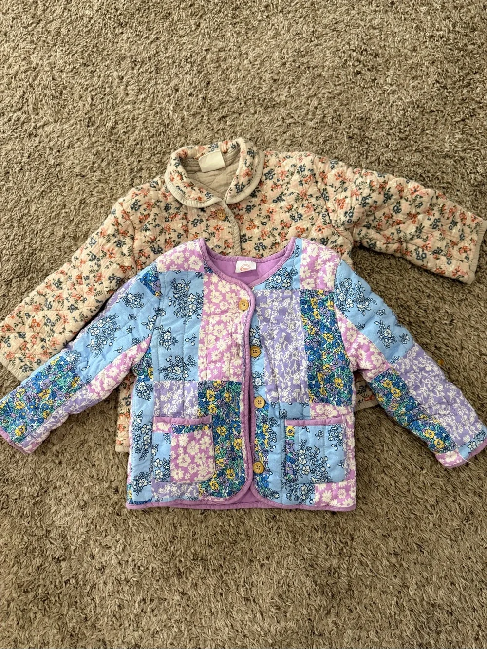 wonder nation Quilted Patchwork Jacket - Lavender, Blue & Purple
