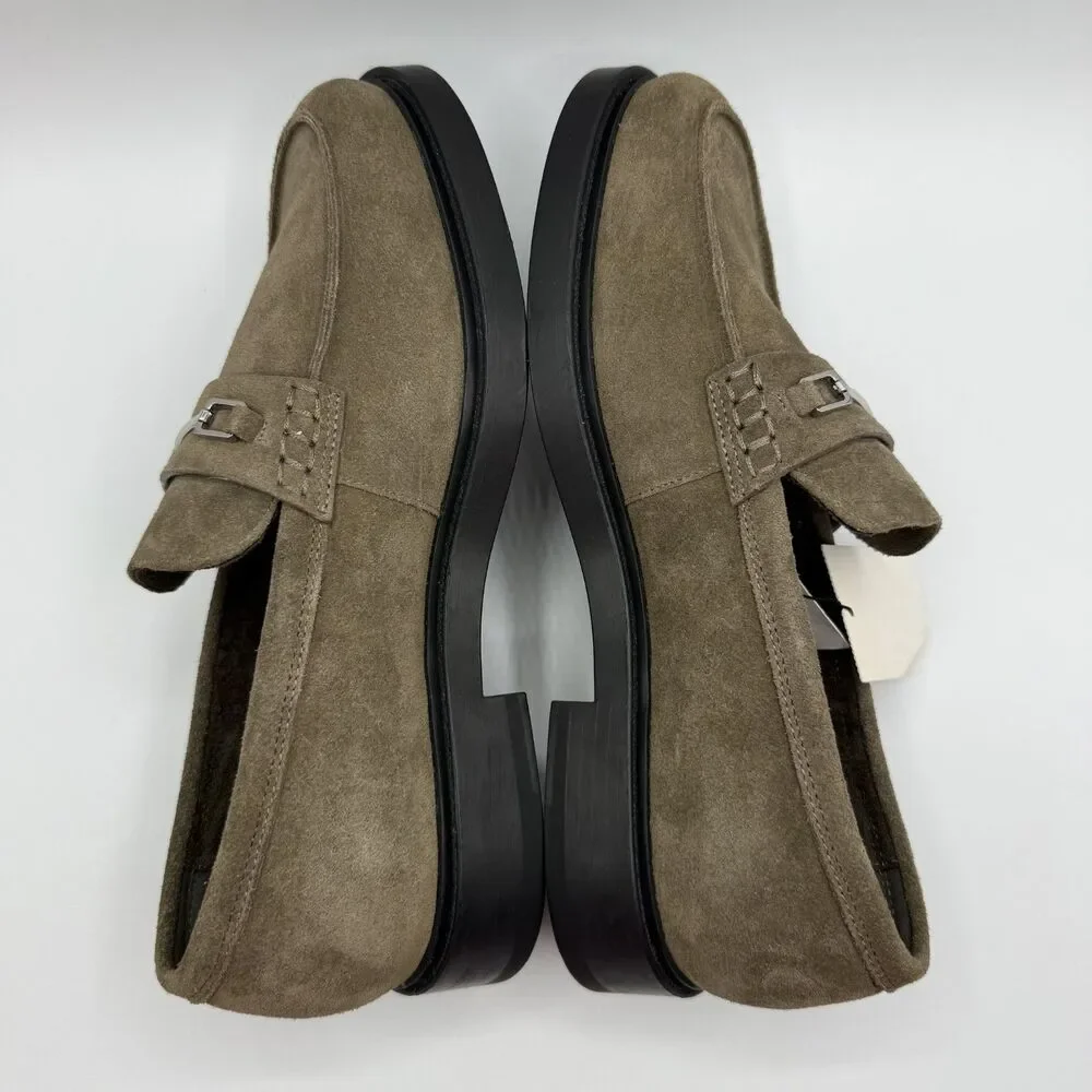 Zara Suede Leather Buckle Loafers Men's Slip On Casual Dress Shoes Size 9
