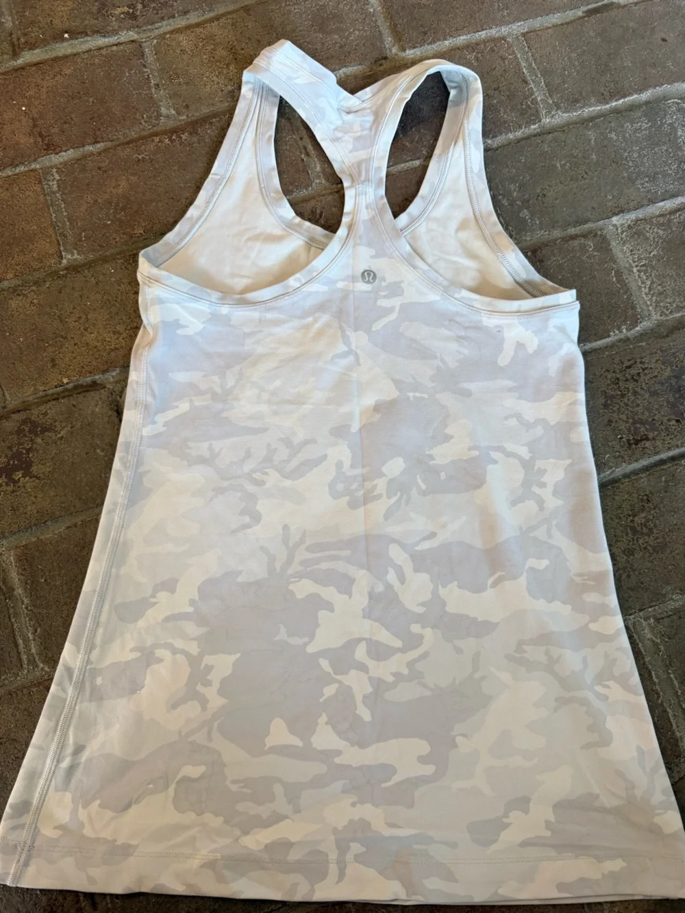 Lululemon White Camo Racerback Tank Top