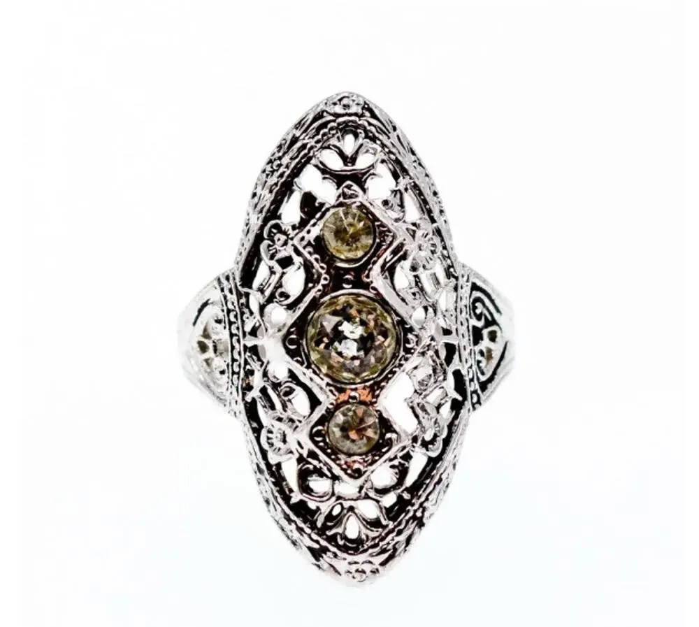 925 Sterling Silver Tourmaline Ring Size 6.5