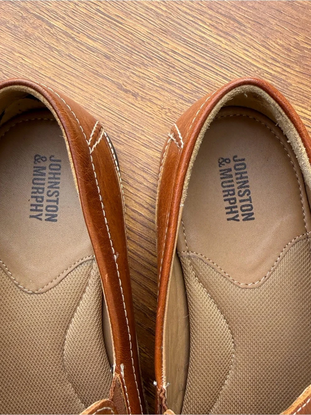 Johnston & Murphy Boys Leather Penny Loafers Size 6M Brown Slip On Casual