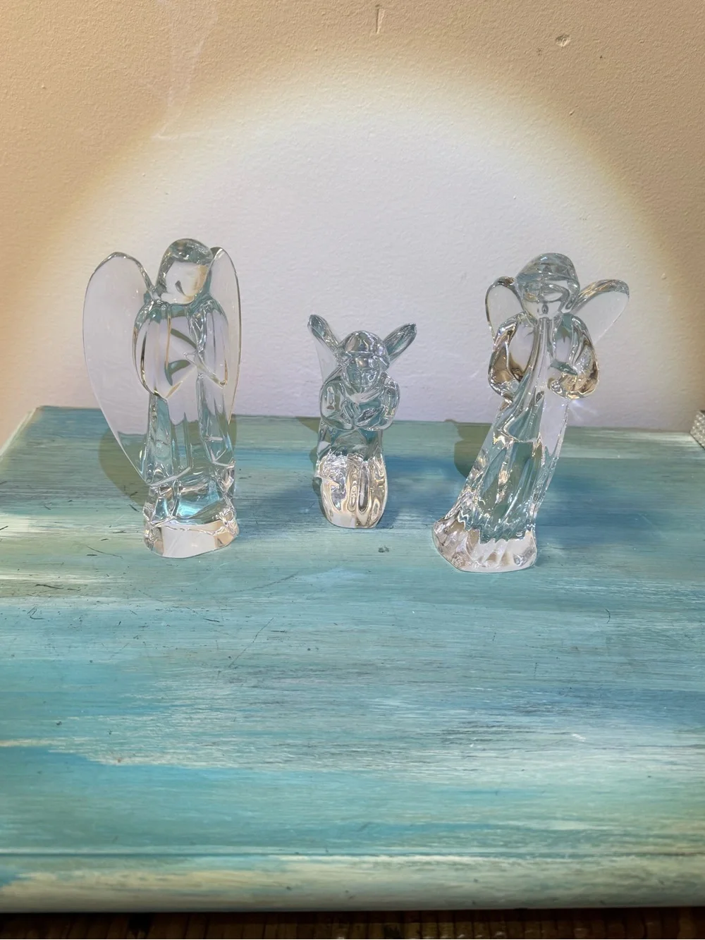 Baccarat Clear Crystal Angel Figurine Set