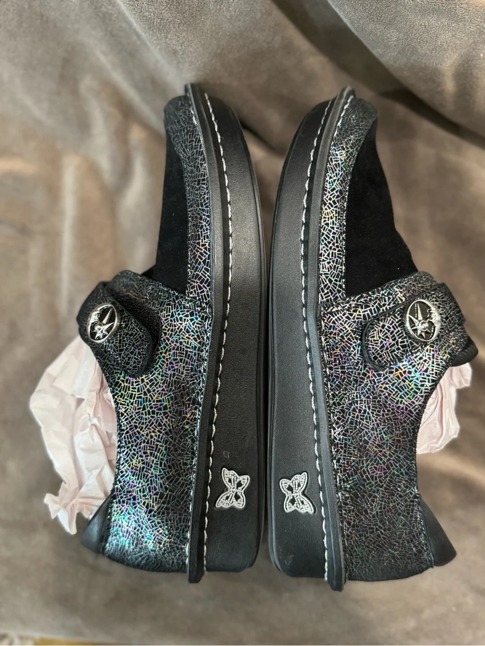 Alegria black suede
