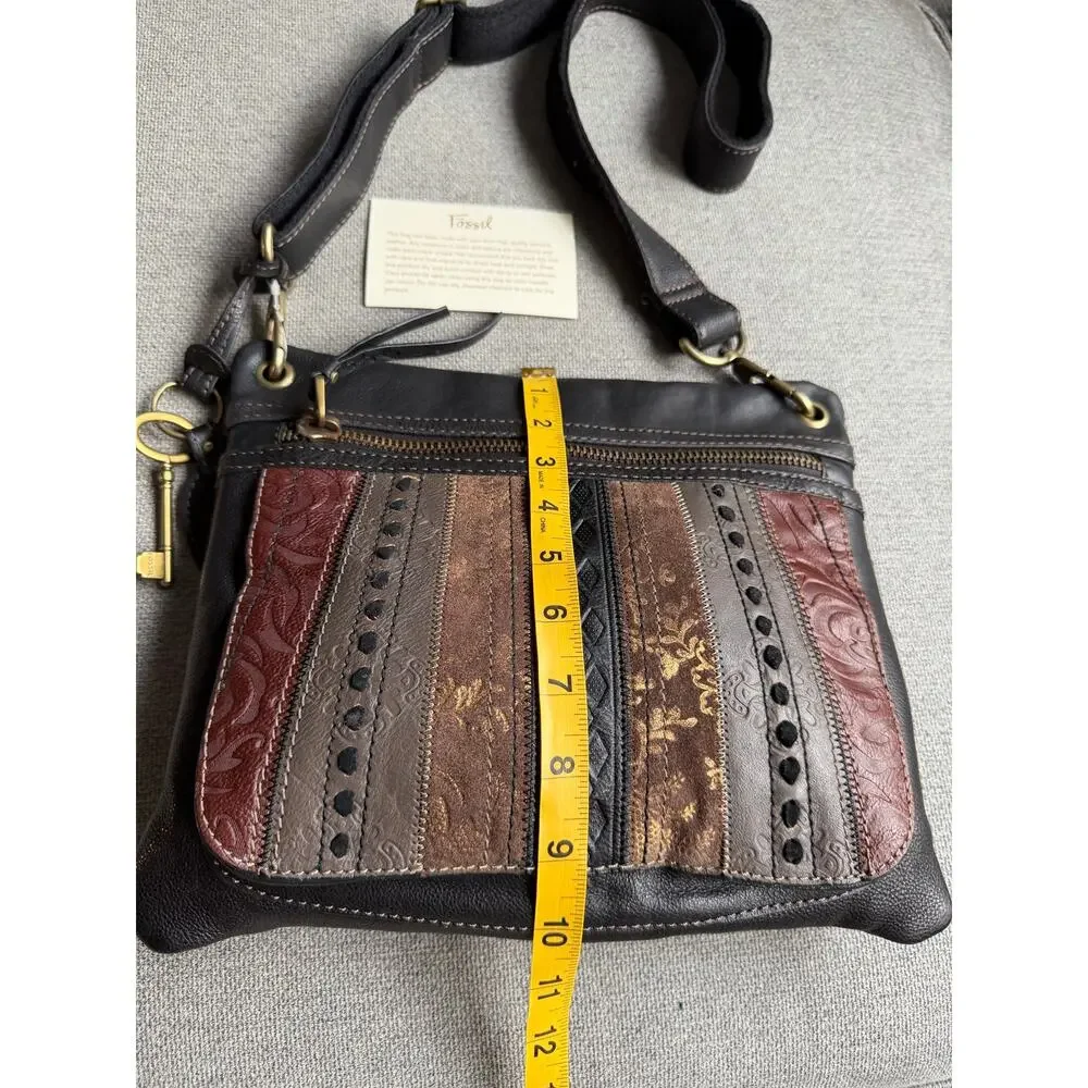 Fossil black leather