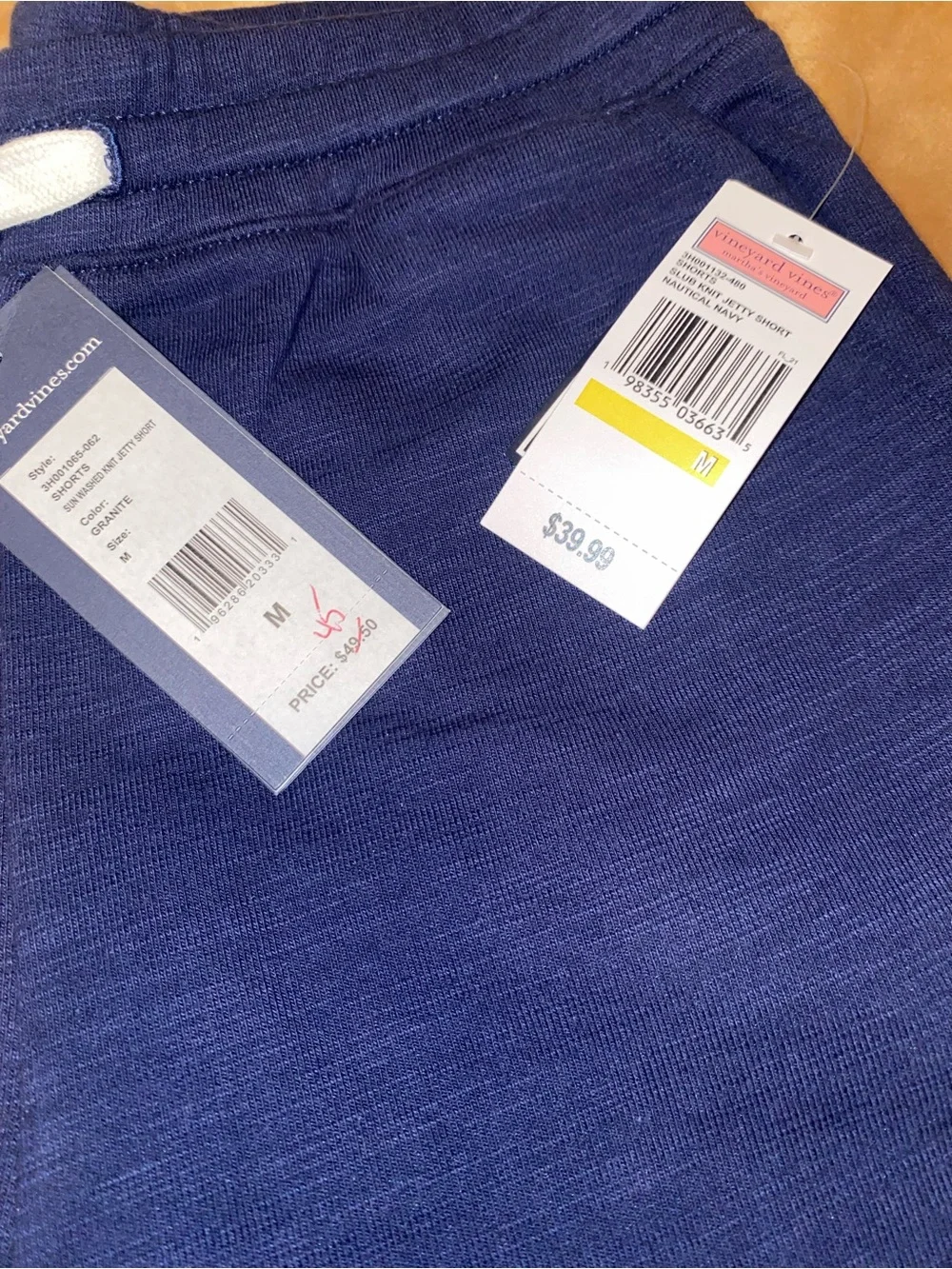 Vineyard Vines Boys Navy & Light Blue Athletic Shorts