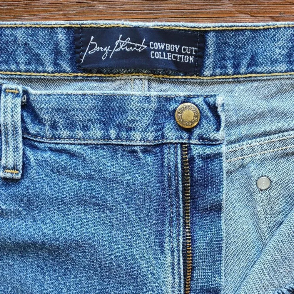 Wrangler Jeans George Straight Cowboy Cut Medium Blue Wash Denim  Men's 38 x 34
