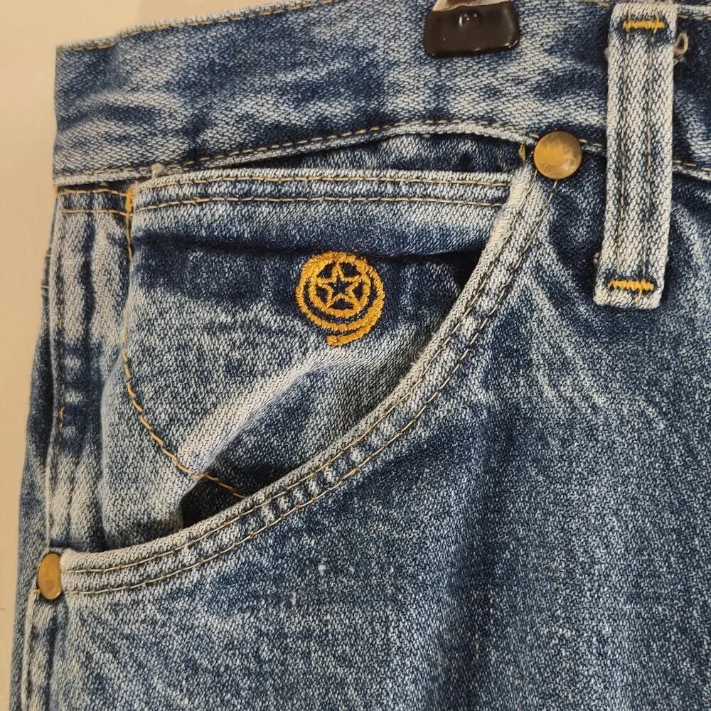 Wrangler Jeans George Straight Cowboy Cut Medium Blue Wash Denim  Men's 38 x 34
