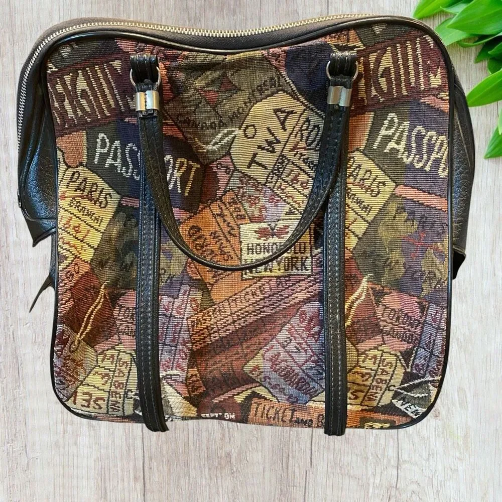 1960’s Vintage TWA Carpet Bag Intl Travel Carry-on