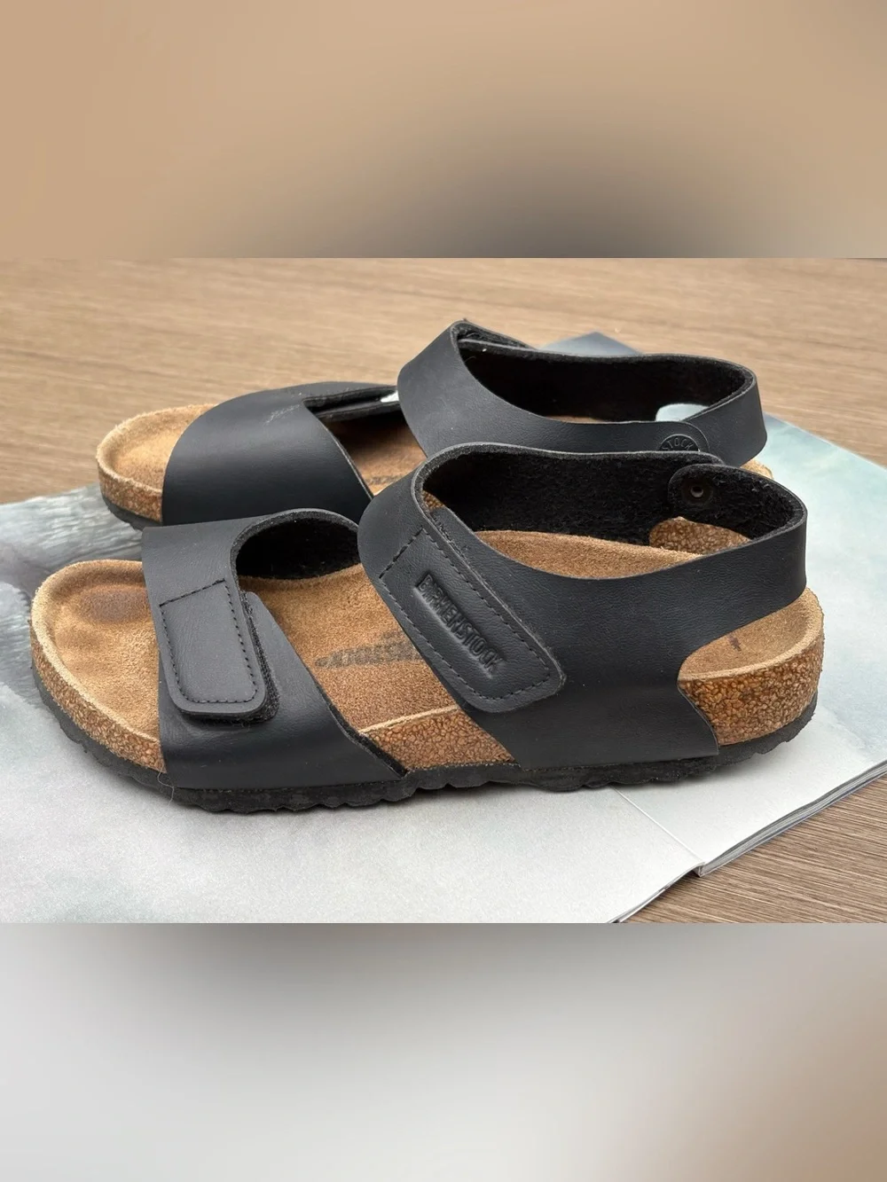 Birkenstock Palu Kids Strap Sandals In Black Size 33 / Narrow