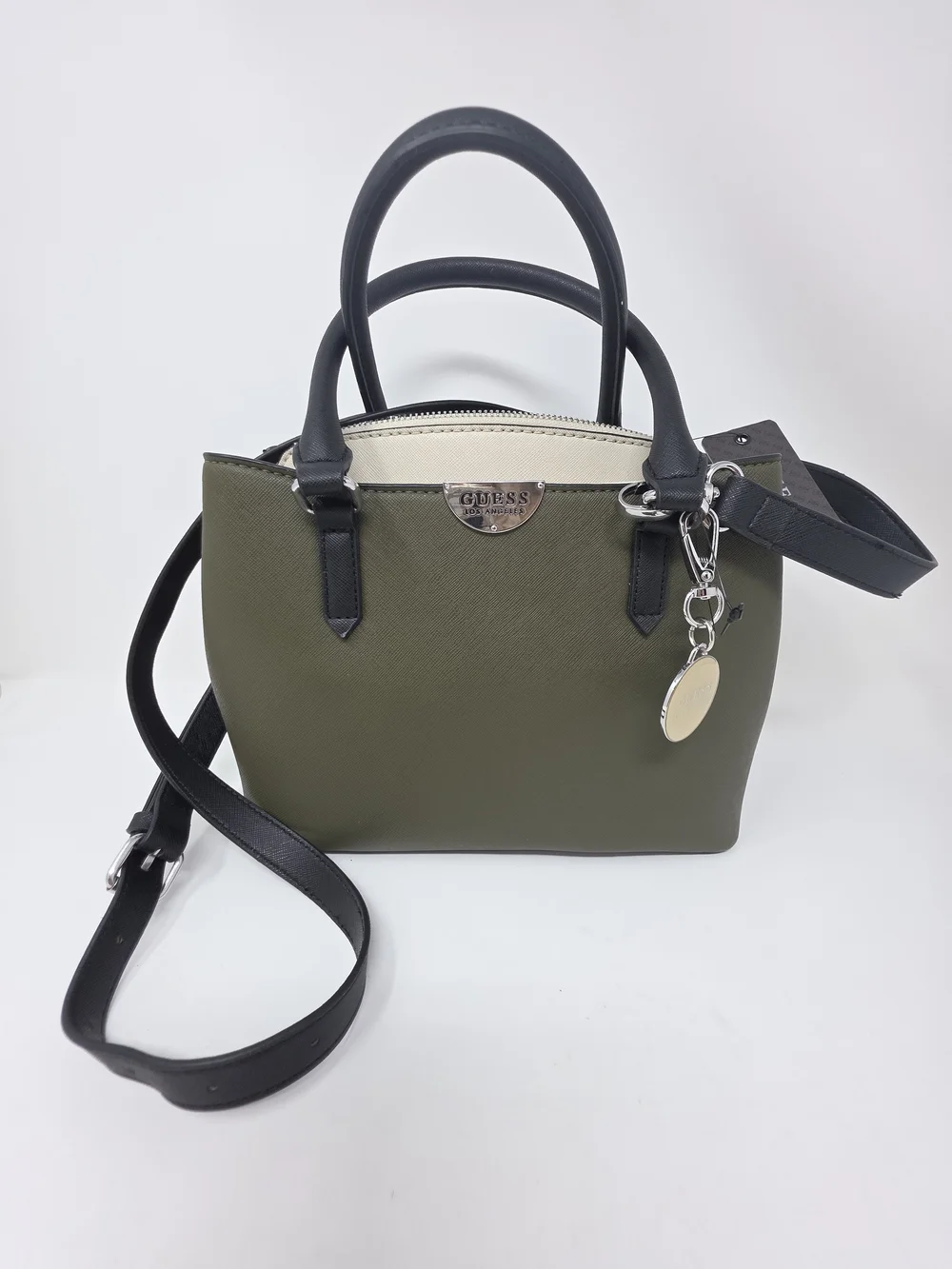 GUESS Olive Green and Black Bag Satchel Shoulder Crossbody Purse NWT