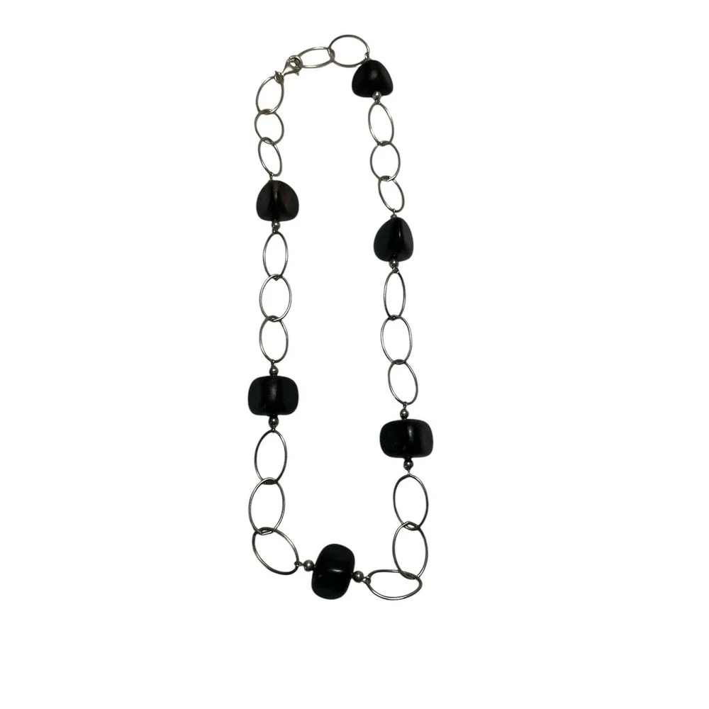 Silpada Womens Necklace N1359 Retired‎ Ebony Wood Sterling Silver