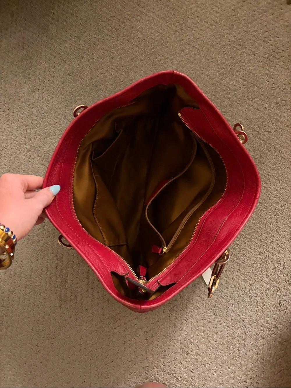 Coach structured leather