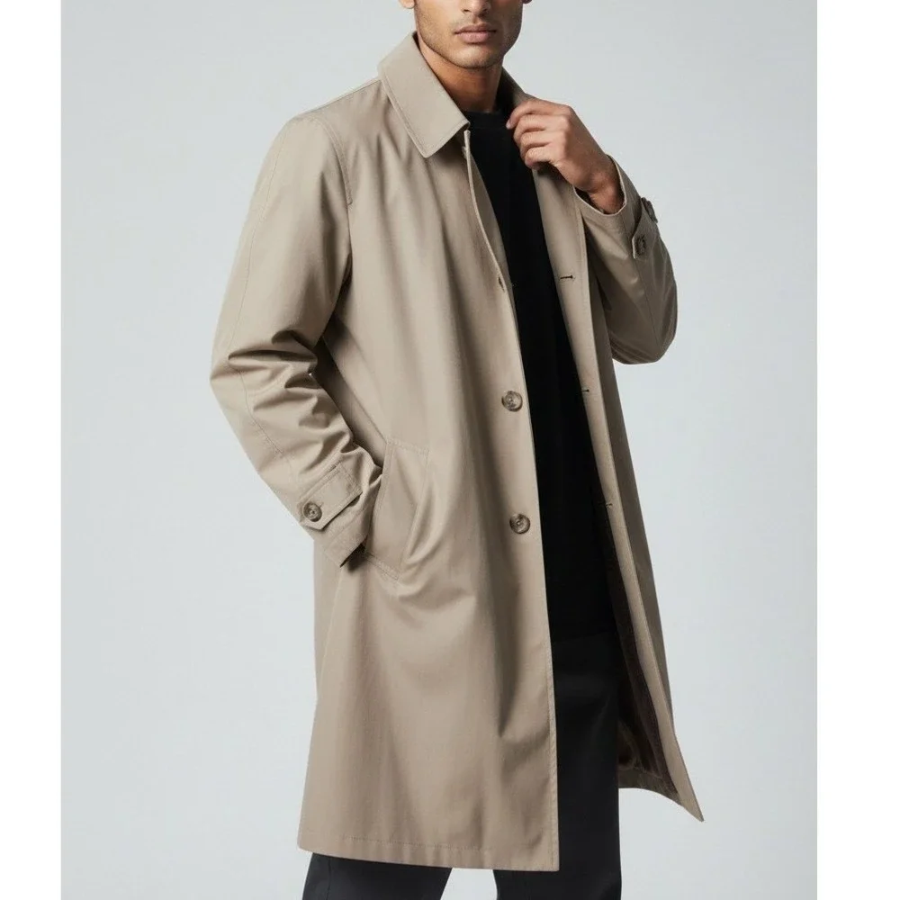 London Town 42L Trench‎ Tan Sherpa Lined Vintage Retro Nostalgic