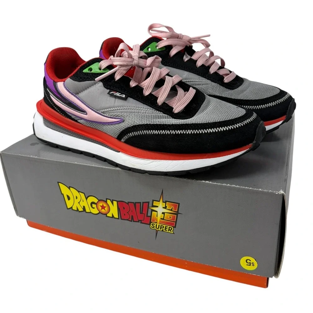 Fila Renno x Dragon Ball Super Goku Black Sneakers Men's 10 Gray Pink w/ Box